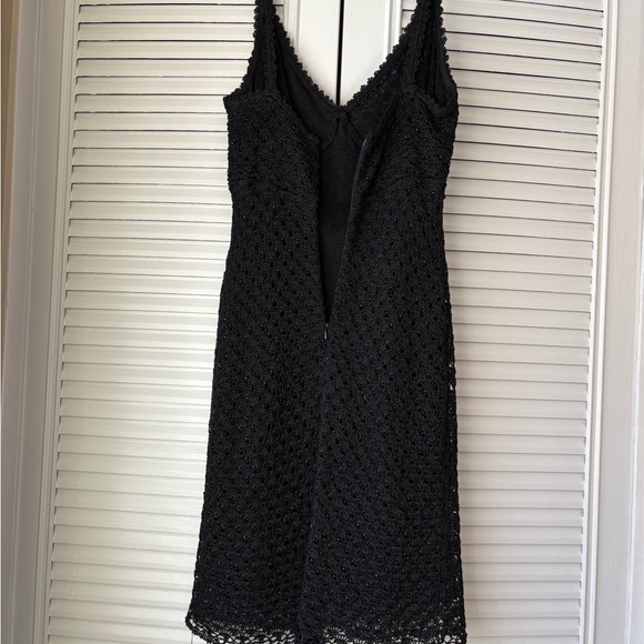 Elegant Black Crochet Dress - Picture 4 of 6